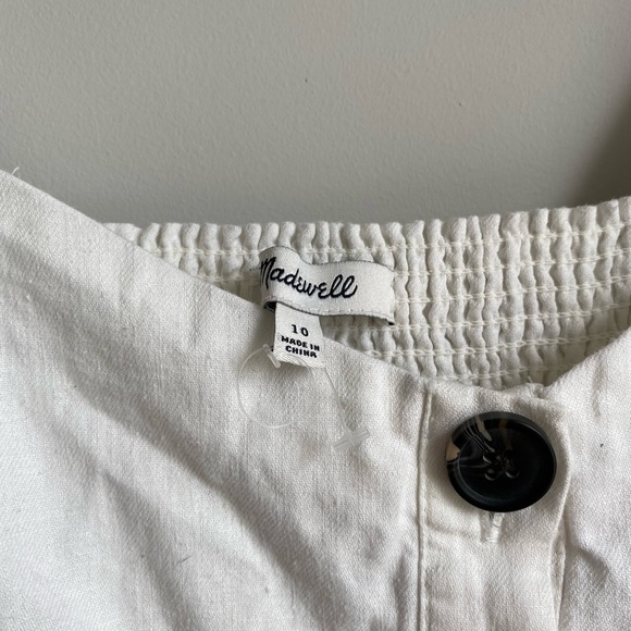 Madewell white button down dress w pockets - Picture 4 of 6